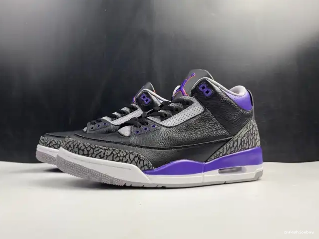 Purple Court 3 Air Black 050 CT8532 Jordan Retro 0623